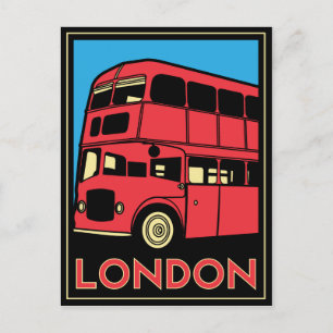 London Art Deco Poster Vykort