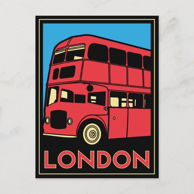 London Art Deco Poster Vykort (Framsida)