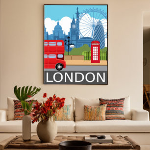 London Art print retro-resande järnväg poster
