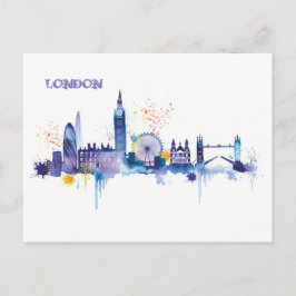 London Art Watercolor Painting Vykort