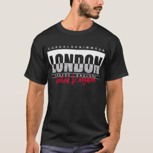 London Avslappnad Bära Black T-Shirt