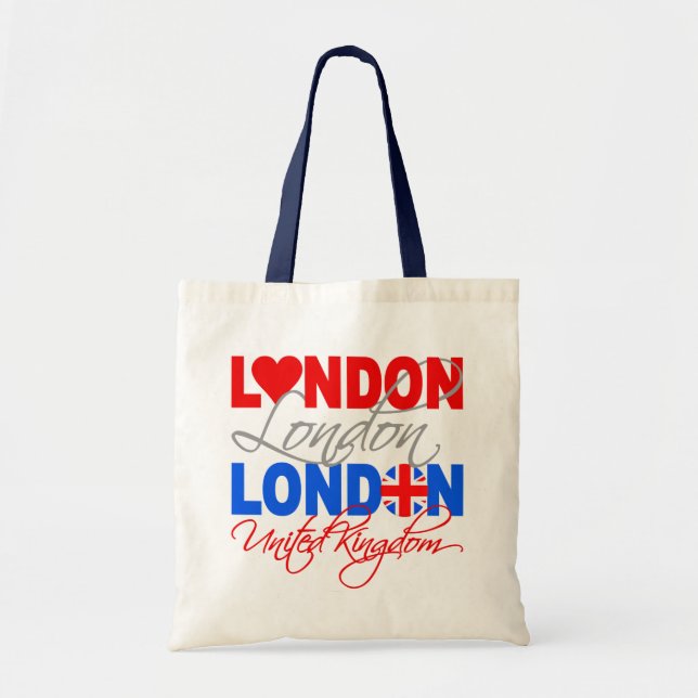 London bag - välj stil & färg tygkasse (Framsidan)