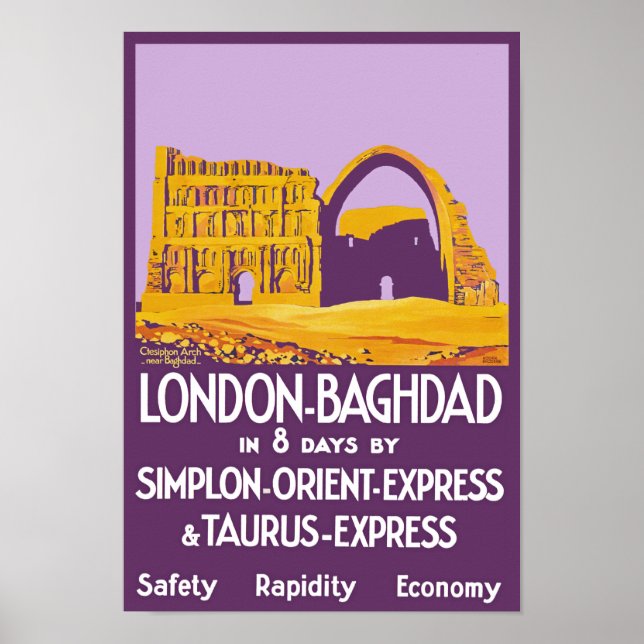 London - Baghdad Orient Express Poster (Framsidan)