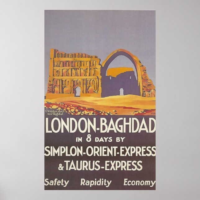 London Baghdad simplon orient Express Poster (Framsidan)