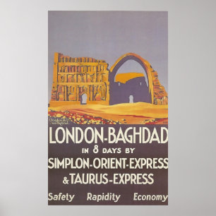 London Baghdad simplon uttryckliga orient Poster