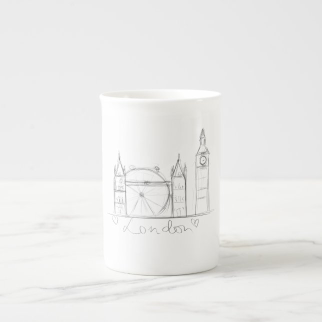 London Benporslin Mugg (Framsidan)