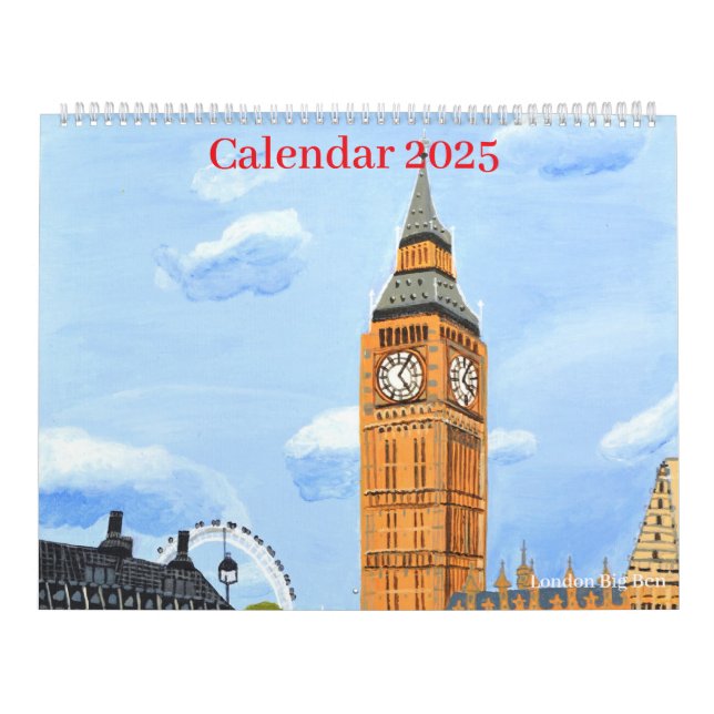 London Big Ben Calendar 2025 Kalender (Omslag)