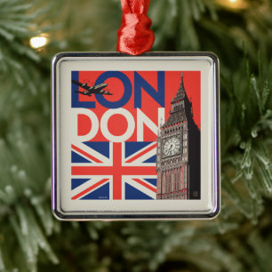 London Big Ben England Julgransprydnad Metall