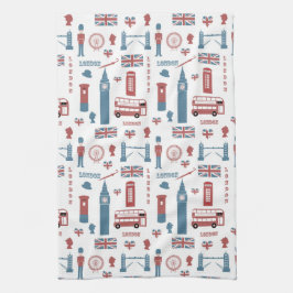 London Big Ben English Flagga Kitchen Towel Kökshandduk