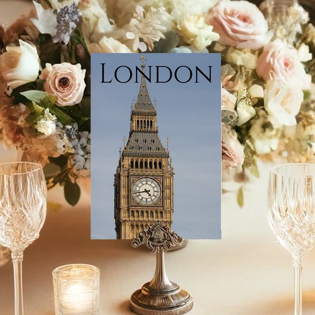 London Big Ben Färg Bröllop Bordsnummer (Skapare uppladdad)