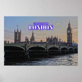 London Big Ben - Förenade kungariket Poster