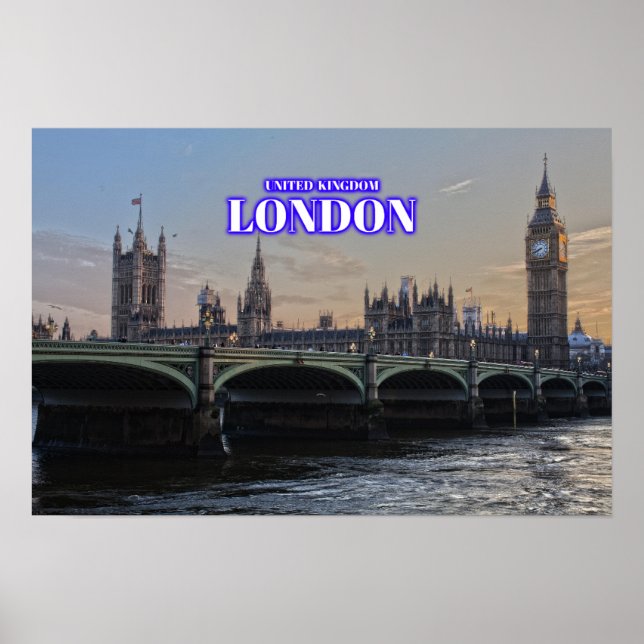 London Big Ben - Förenade kungariket Poster (Framsidan)