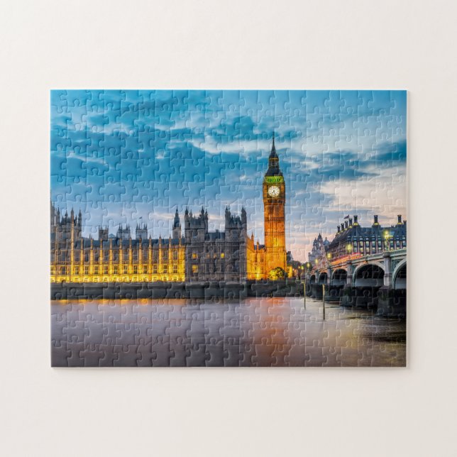 London Big Ben Houses of Parliament Skyline Pussel (Horisontell)