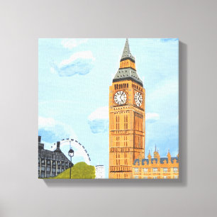 London Big Ben Kanvastryck