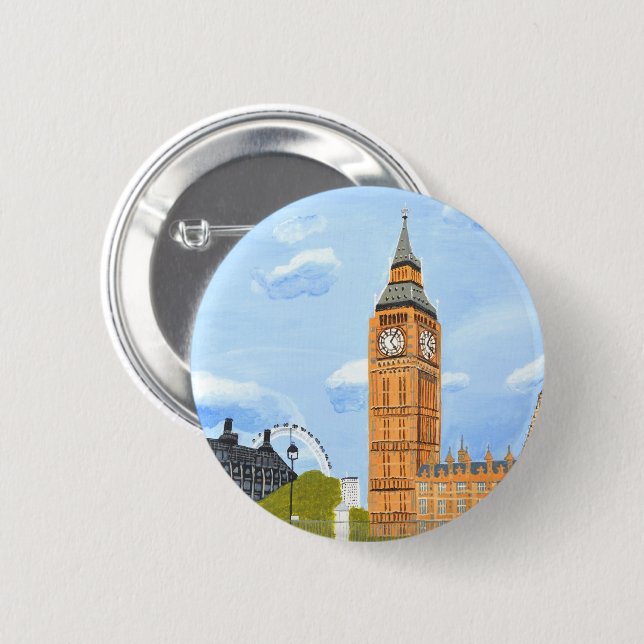 London Big Ben Knapp (Framsida & baksida)