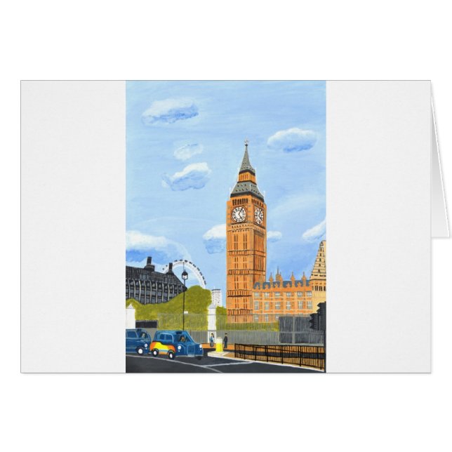 London Big Ben-kort Hälsningskort (Framsidan Horizontal)