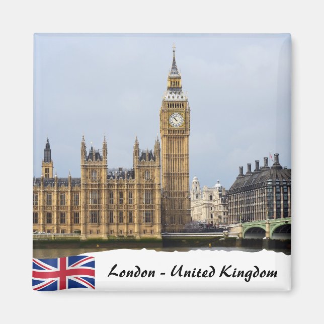 London, Big Ben Magnet, Westminster / British Magnet (Framsidan)