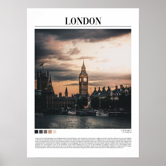 London Big Ben Minimalist Wall Art Poster (Framsidan)