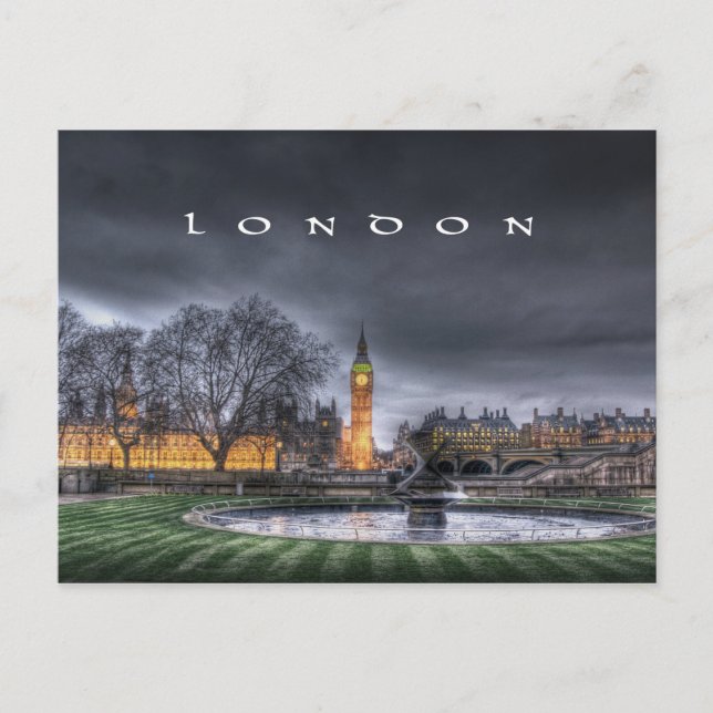 London - Big Ben och parlamentets Byggnad Vykort (Framsida)