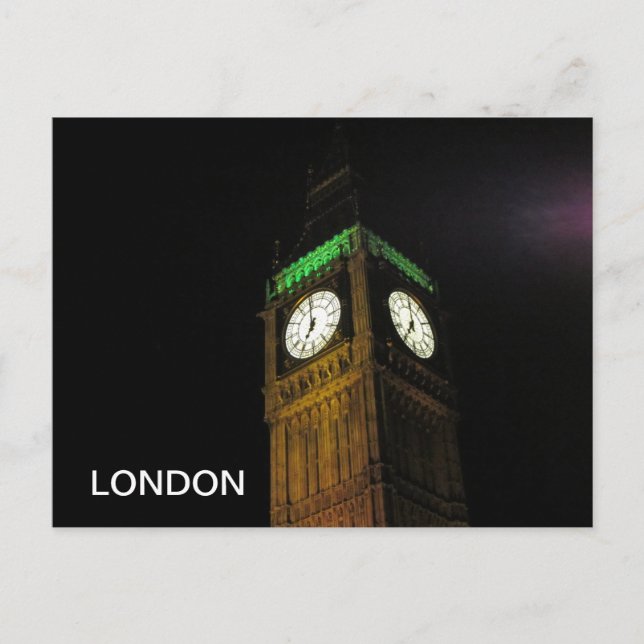 LONDON BIG BEN POSTCARD VYKORT (Framsida)