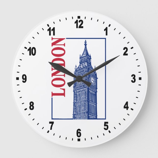 London, Big Ben Stor Klocka (Framsida)