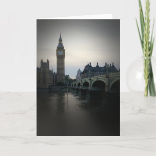 London - Big Ben - Thames - Greeting Card Kort