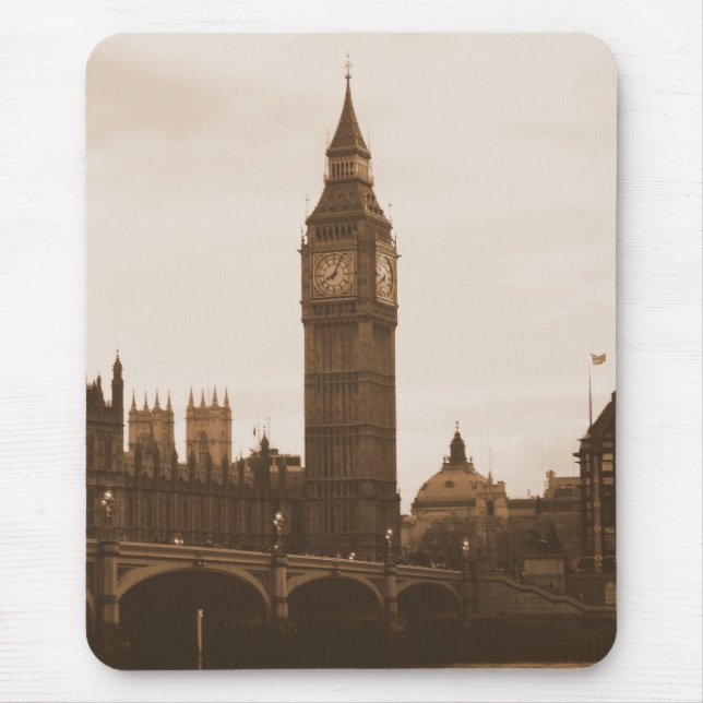 London - Big Ben - Thames - Mousepad Musmatta (Framsidan)