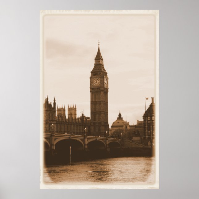 London - Big Ben - Thames - Poster (Framsidan)