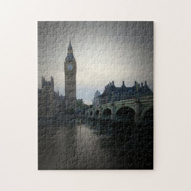 London - Big Ben - Thames Pussel (Vertikal)