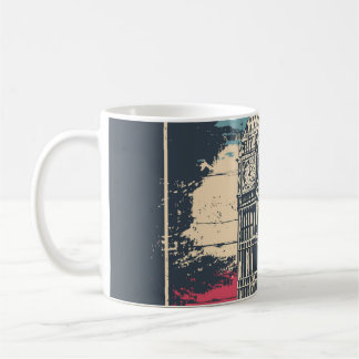 London Big Ben: Typography Poster Kaffemugg