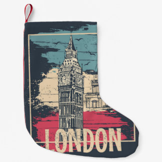 London Big Ben: Typography Poster Liten Julstrumpa