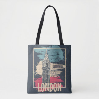 London Big Ben: Typography Poster Tygkasse