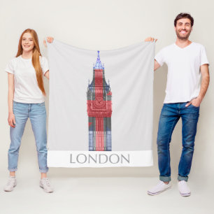 London Big Ben Union Fleecefilt