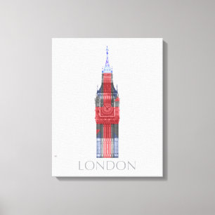 London Big Ben Union Jack Canvastryck