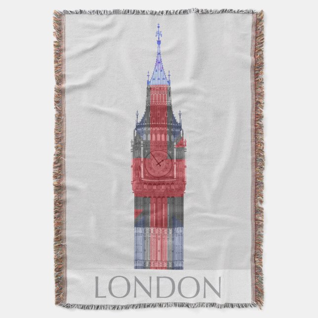 London Big Ben Union Jack Filt (Framsidan Vertikal)
