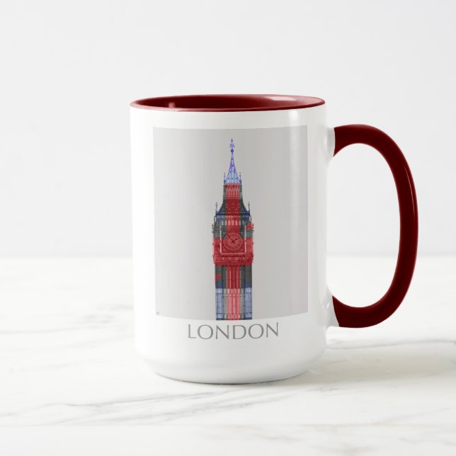 London Big Ben Union Jack Mugg (Höger)