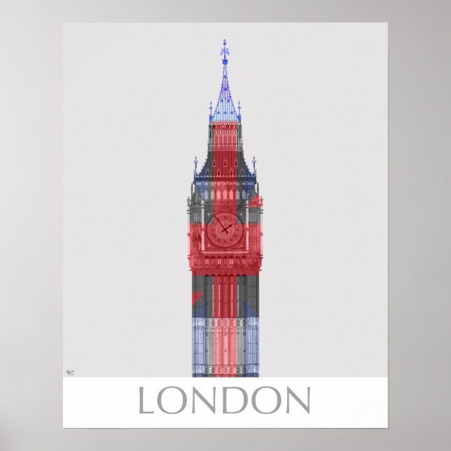 London Big Ben Union Jack Poster (Framsidan)