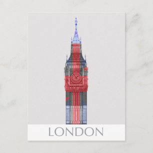 London Big Ben Union Jack Vykort