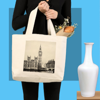 London, Big Ben, Westminster Shopping Jumbo Tygkasse