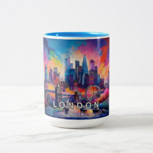 London Big Smoke Skyline Två-Tonad Mugg