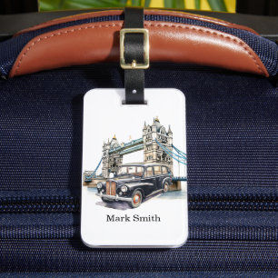 London Black Cab Taxi Luggage Tag - Iconic British Bagagebricka
