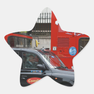 London Black Cab Taxi Stjärnformat Klistermärke