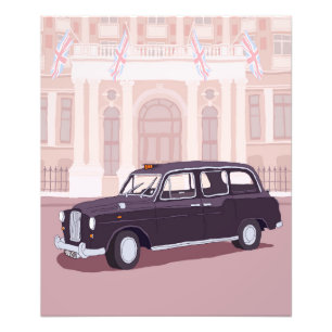 london Black taxi cab Fototryck