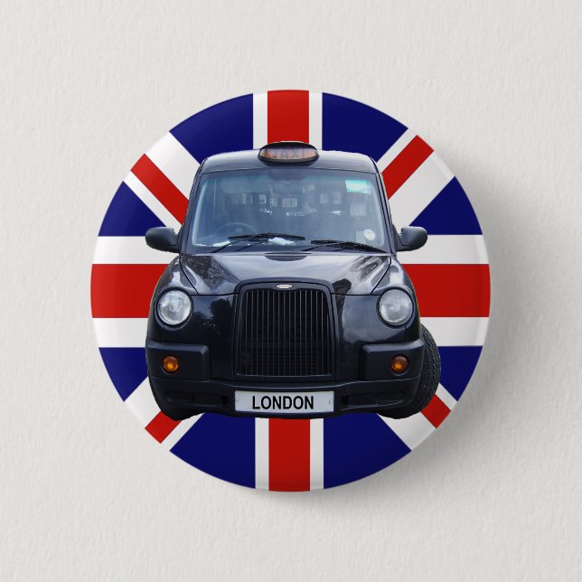 London Black Taxi Cab Knapp (Framsida)
