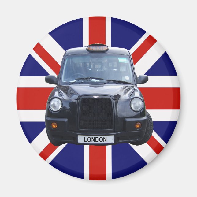 London Black Taxi Cab Magnet (Framsidan)