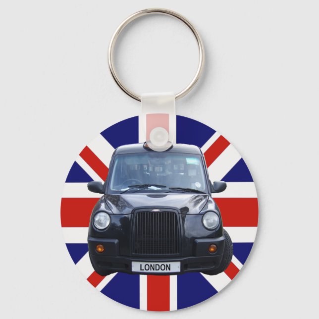 London Black Taxi Cab Nyckelring (Framsida)