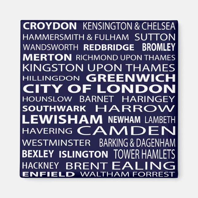 London Boroughs Magnet (Framsidan)
