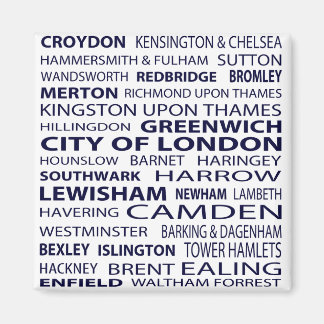 London Boroughs Magnet (vit)