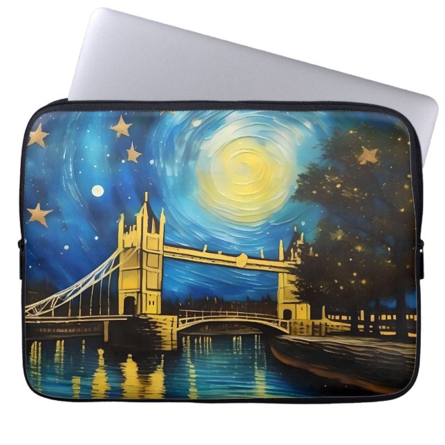 London Bridge Akrylkonst, Laptop Fodral (Framsidan)
