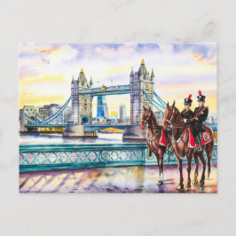 London Bridge Akvarell Vykort
